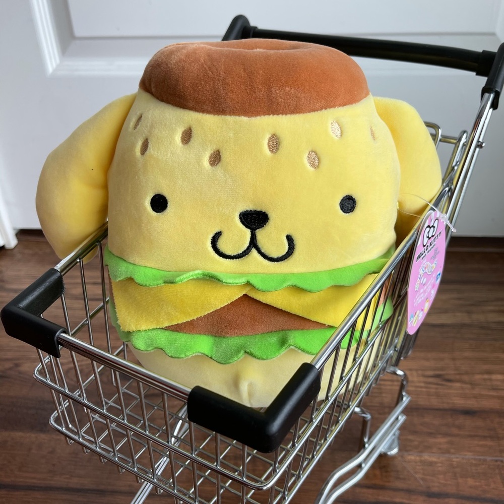 PompomPurin Burger 8" Squishmallows BNWT